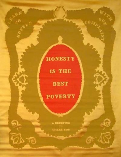 William Kent, "Honesty is the Best Poverty" 1972, 53 x 41