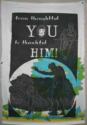 William Kent, "From Thoughtful You to Thankful Him!" 1963, 28 x 16