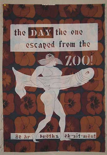 William Kent, "The Day One Escaped From The Zoo!" 1964, 31 x 22